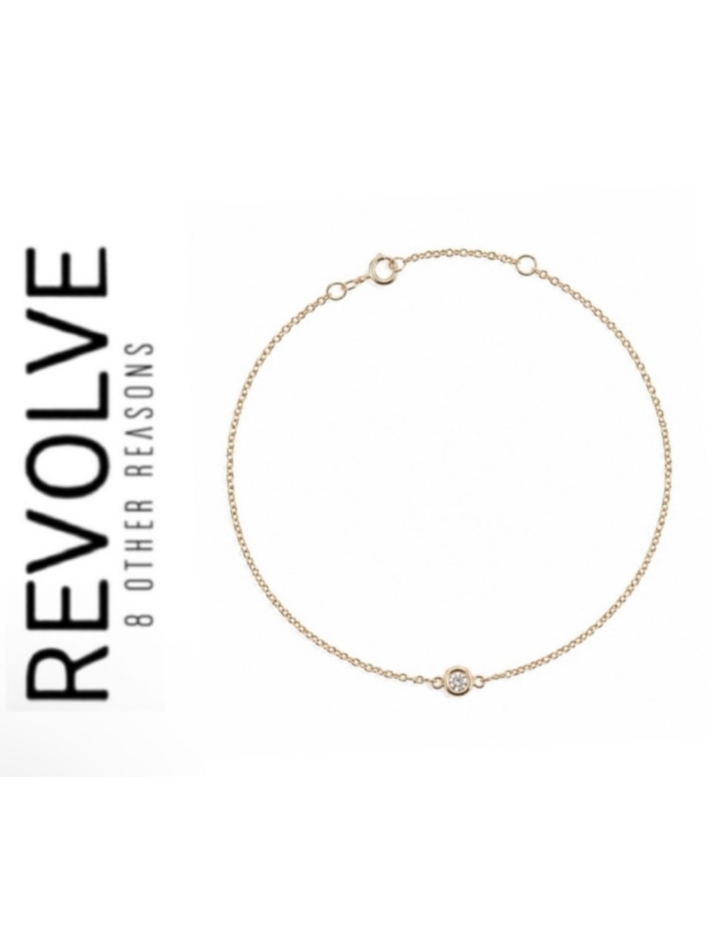 Revolve x MARRIN COSTELLO Soleil Bracelet White Topaz Sterling Silver/  14k Gold